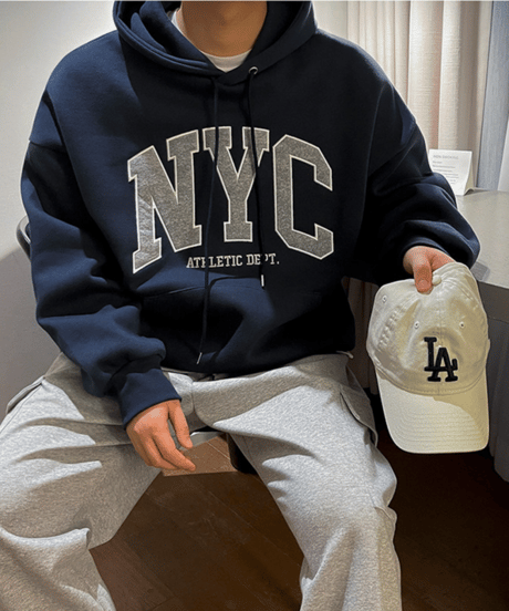 nyc athletic hoodie unisex /2color　NL2167