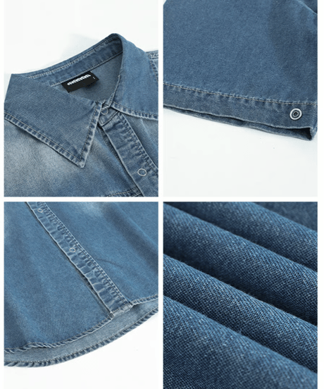 short sleeve denim shirt /2color　NL2402