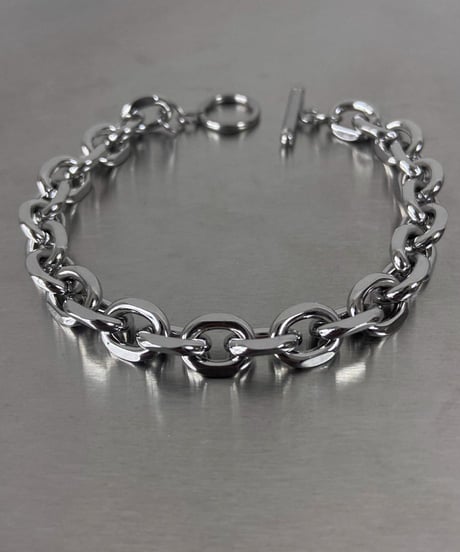 silver toggle chunky chain bracelet　NL2210