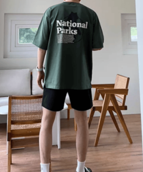 national parks bear graphic tee　NL2176