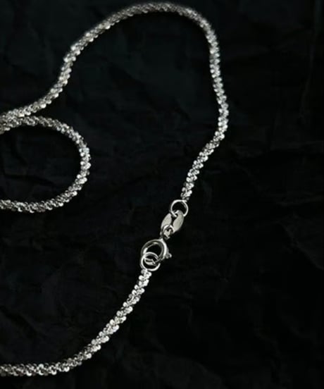 sparkling silver twist chain necklace　NL2200