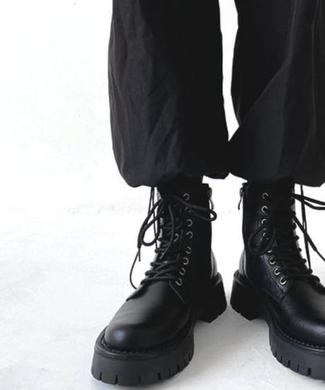 side zip lace-up boots　NL2014