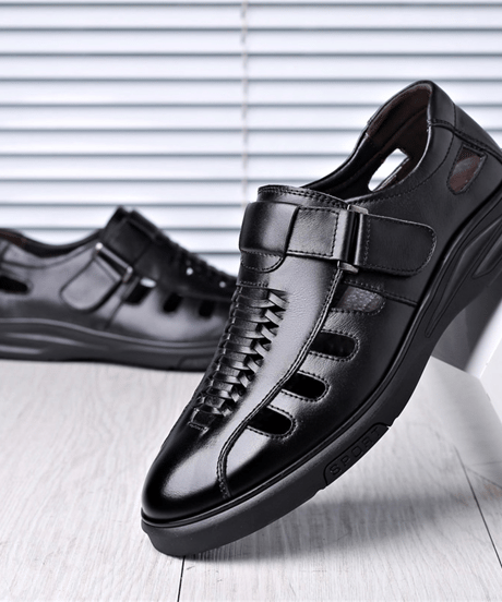 breathable leather sport dress sandals /2color　NL2384