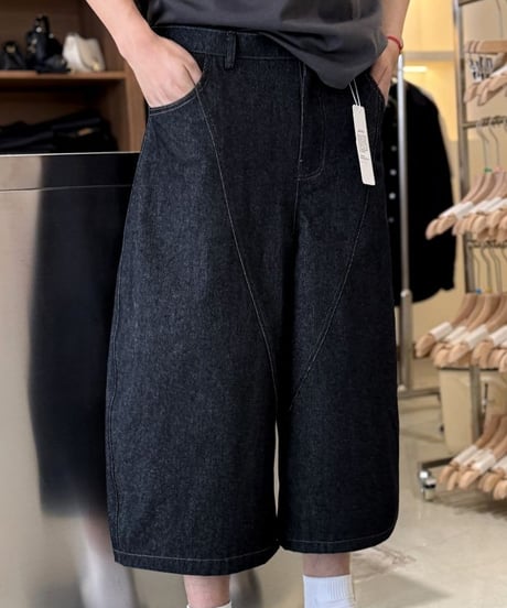 cropped barrel leg denim pants　NL2338