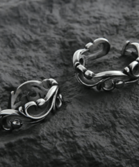 elegant curve silver ring　NL2188