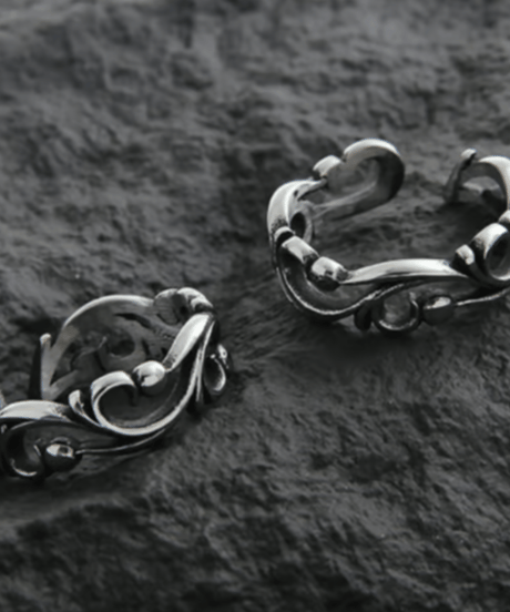 elegant curve silver ring　NL2188