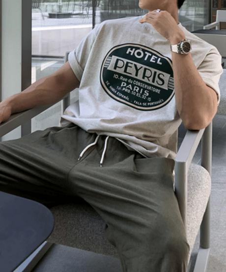 hotel peyris graphic tee set /2color　NL2164