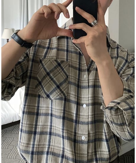 relaxed classic check shirt　NL2312