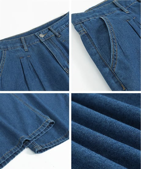 effortless vintage wash wide denim /2color　NL2406