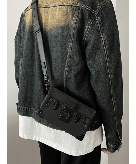 vintage trunk shoulder bag /2color　NL2287