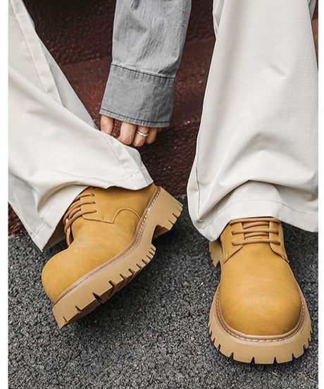 platform suede lace-up shoes　NL2374