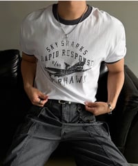 vintage graphics ringer tee /2color　NL2403