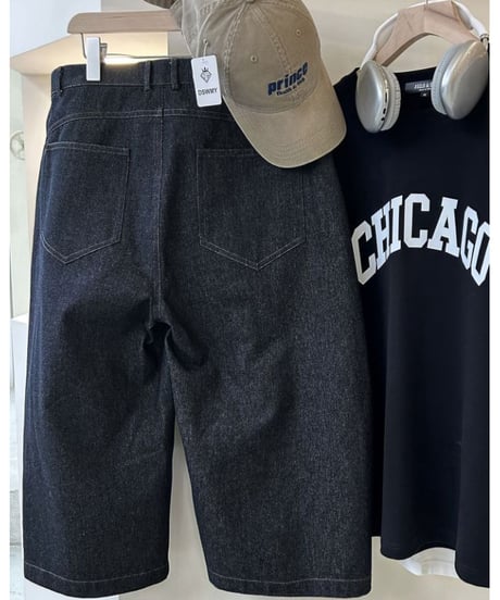 cropped barrel leg denim pants　NL2338