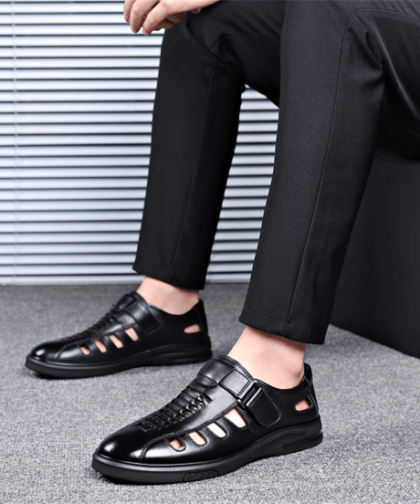 breathable leather sport dress sandals /2color　NL2384