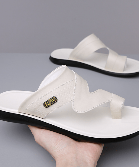 casual leather cross-strap thong sandals /3color　NL2387
