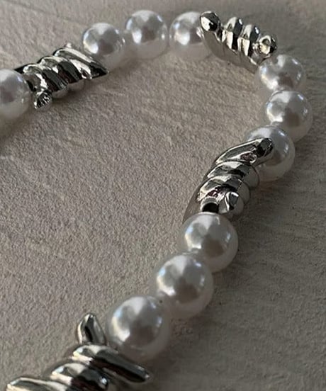 barbed wire pearl necklace　NL2197