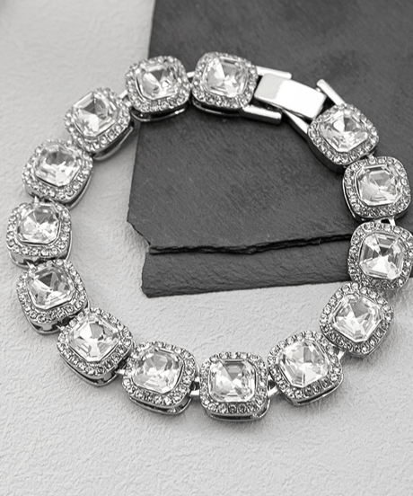 classic crystal cushion bracelet　NL2240