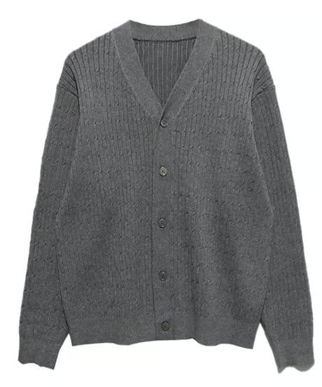 cable knit v-neck cardigan /2color　NL2124