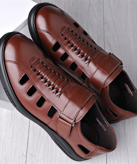 breathable leather sport dress sandals /2color　NL2384