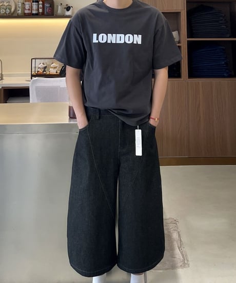 cropped barrel leg denim pants　NL2338