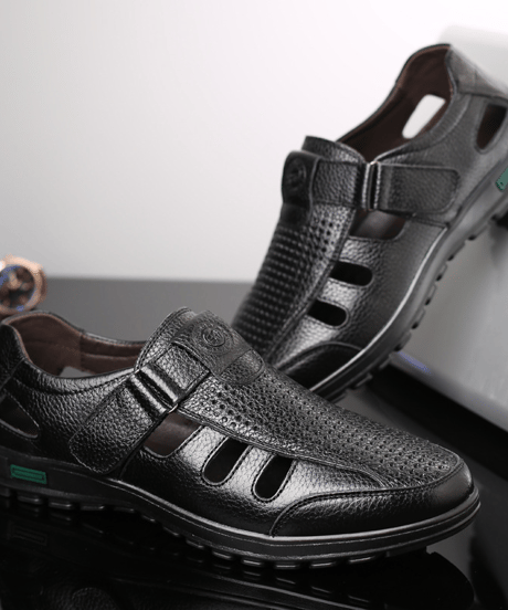 mens leather closed toe sandals /2color　NL2383