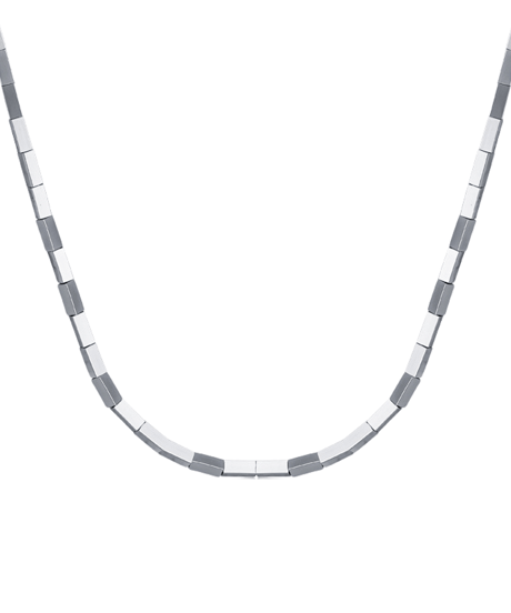 modern square metal necklace　NL2234