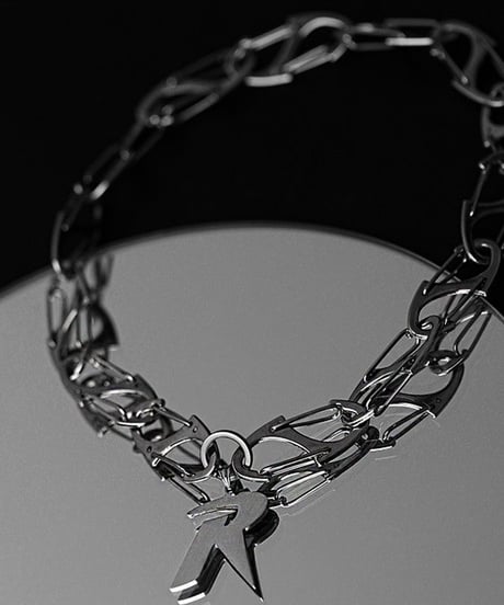 cyber carabiner r-logo necklace　NL2253