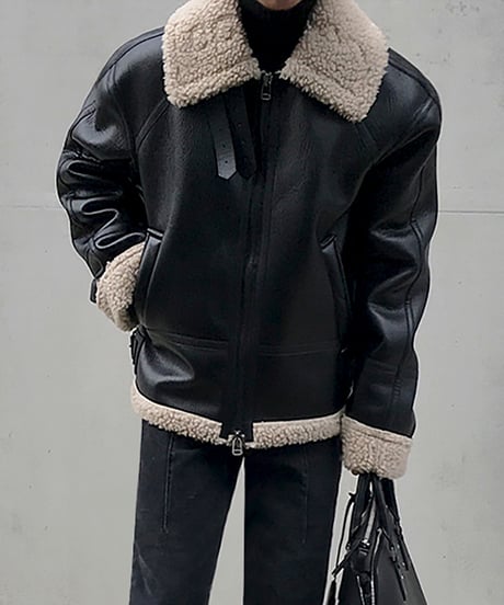 oversized mouton jacket　NL2069
