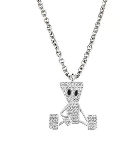 iced out hip hop alien robot pendant necklace　NL2249