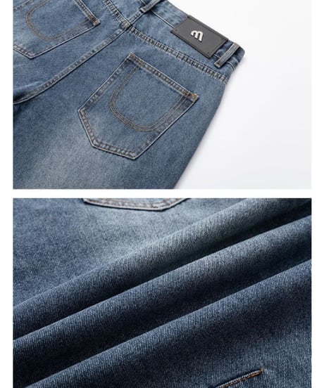 relaxed denim curve pants　NL2347