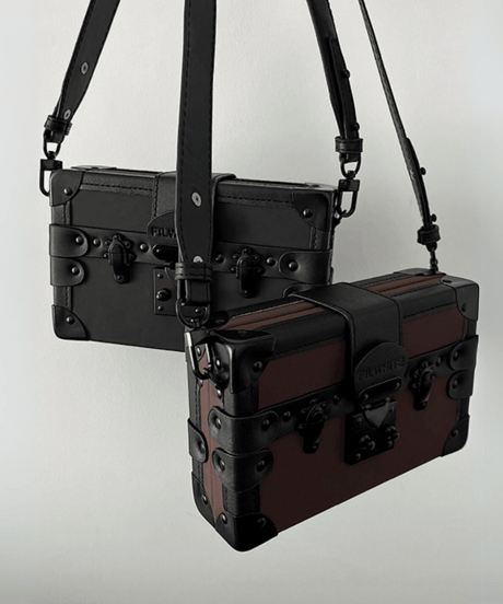 vintage trunk shoulder bag /2color　NL2287