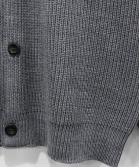 chunky rib knit round neck cardigan /2color　NL2127