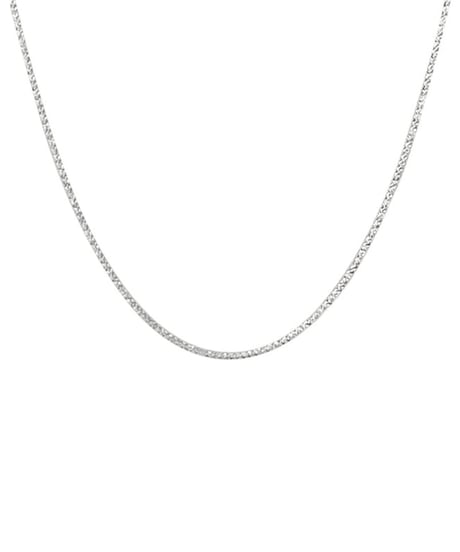 sparkling silver twist chain necklace　NL2200