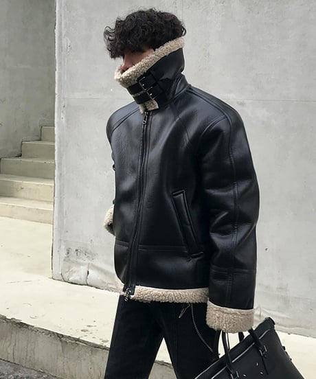 oversized mouton jacket　NL2069