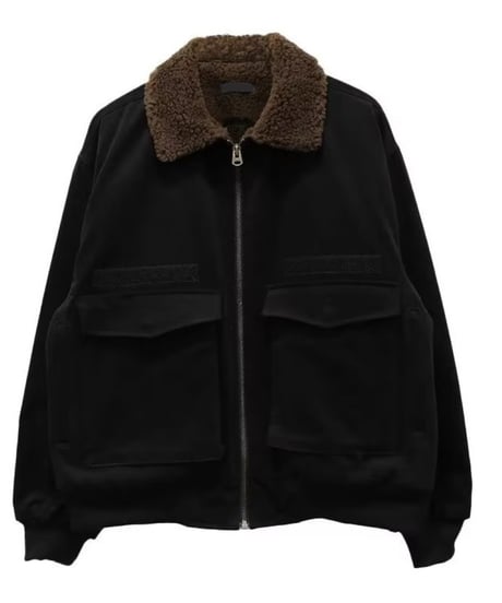 velvet zipup bomber jacket /2color　NL2096