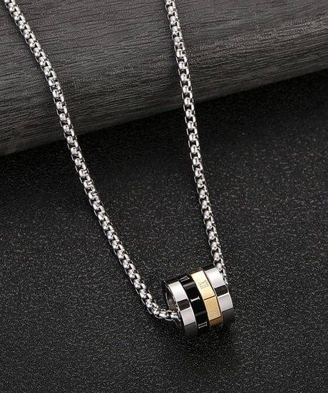 roman numeral cylinder pendant necklace　NL2212