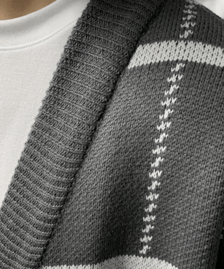 check patterned knit cardigan　NL2137