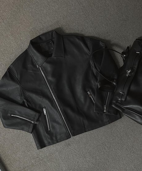 oversized faux leather riders jacket　NL2089