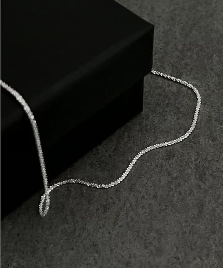 sparkling silver twist chain necklace　NL2200