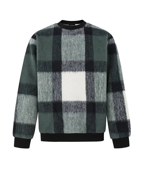 mohair check knit pullover　NL2101