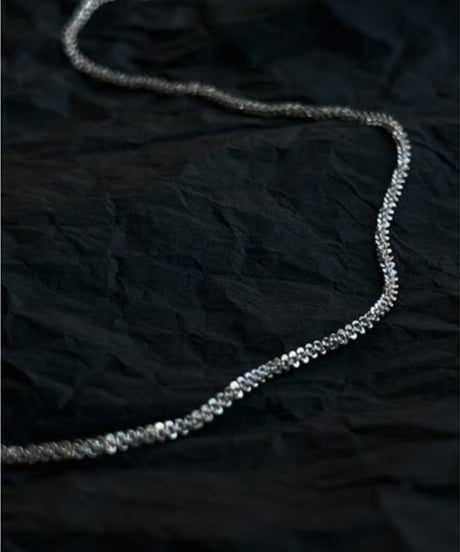 sparkling silver twist chain necklace　NL2200