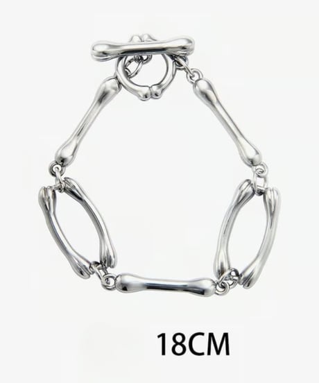 silver bone link toggle bracelet　NL2264