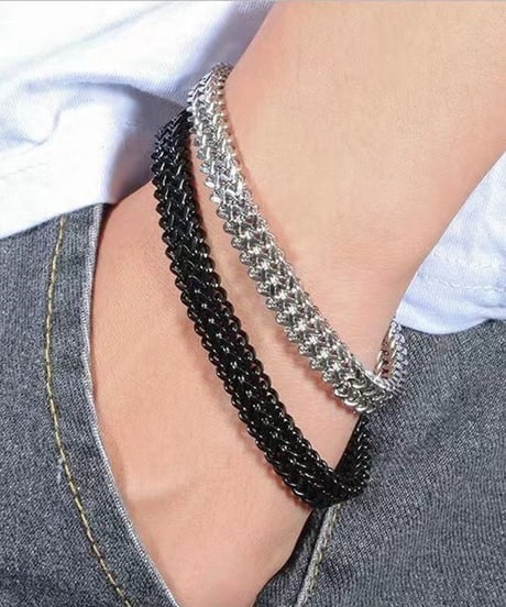 heavy mesh chain bracelet / 2color　NL2235