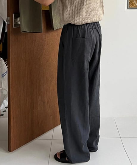wide taper pleated pants /5color  NL2393