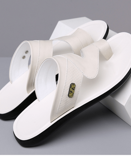 casual leather cross-strap thong sandals /3color　NL2387