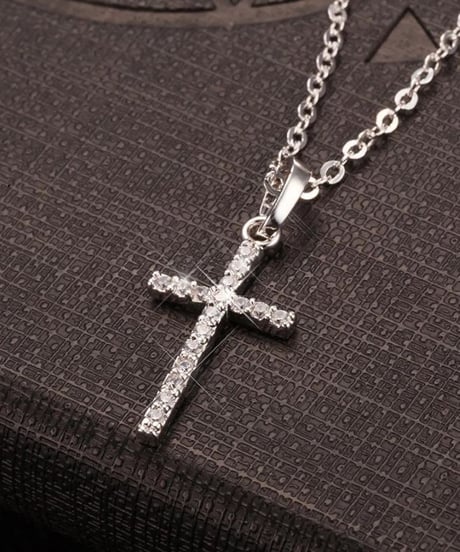 diamond cross chalm necklace　NL2229