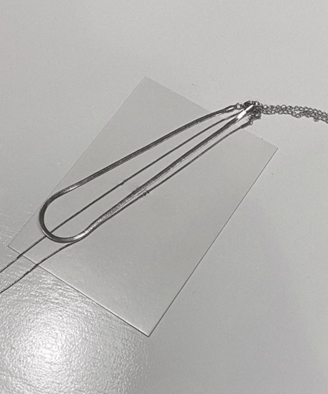 double layered snake chain necklace　NL2262