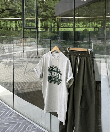 hotel peyris graphic tee set /2color　NL2164