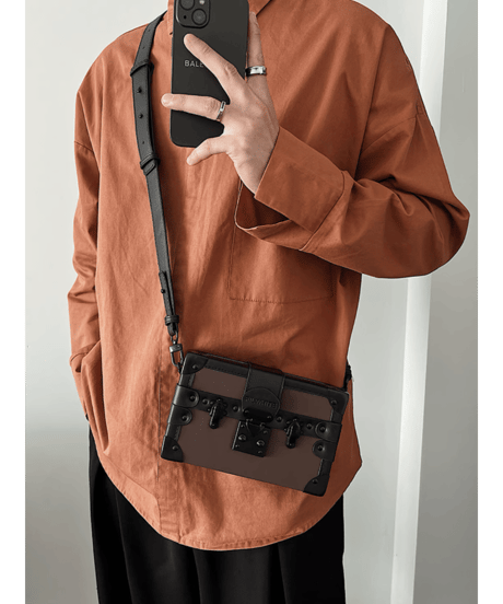 vintage trunk shoulder bag /2color　NL2287