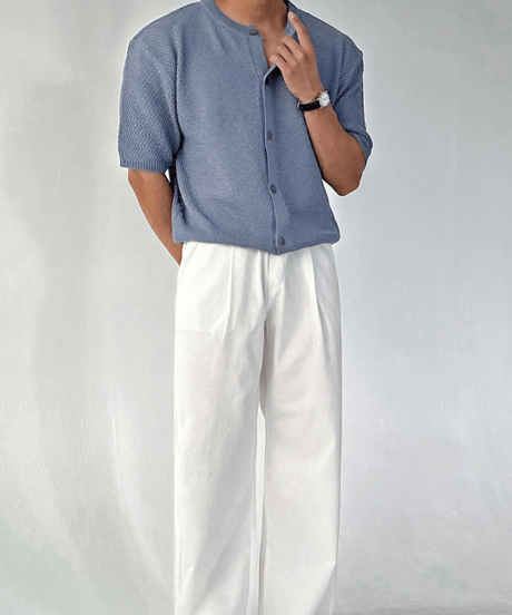 short sleeve mesh knit cardigan /3color　NL2155